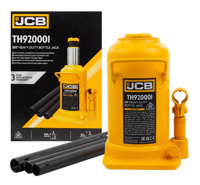 Домкрат пляшковий (240-515 мм) 20т JCB Tools JCB-TH920001