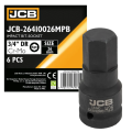 Головка-біта ударна HEX 3/4" 26 мм JCB Tools JCB-26410026MPB