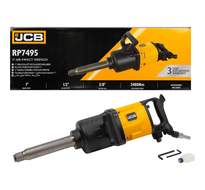 Гайковерт пневматичний 1" 3480 Нм JCB Tools JCB-RP7495