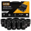 Набір головок ударних глибоких в металевому кейсі 14 од. 1" (6-гр.) JCB Tools JCB-8152-5MPB