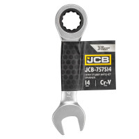 Ключ гайковий короткий з тріскачкою 14 мм JCB Tools JCB-757S14