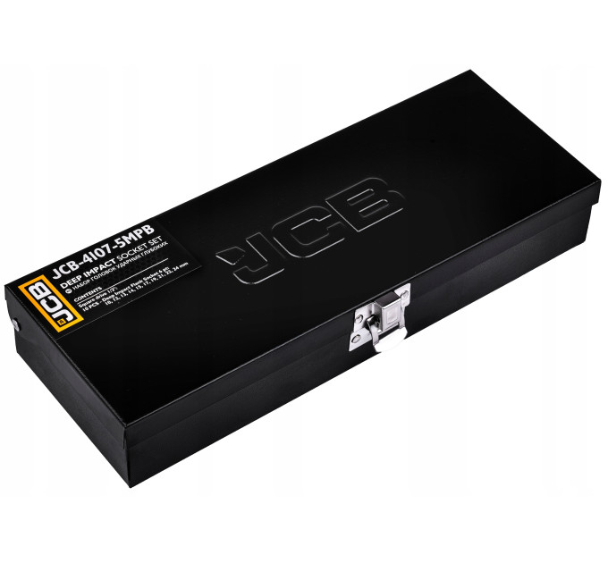Набір головок глибоких ударних в металевому кейсі 10 од. 1/2" (6-гр.) JCB Tools JCB-4107-5MPB