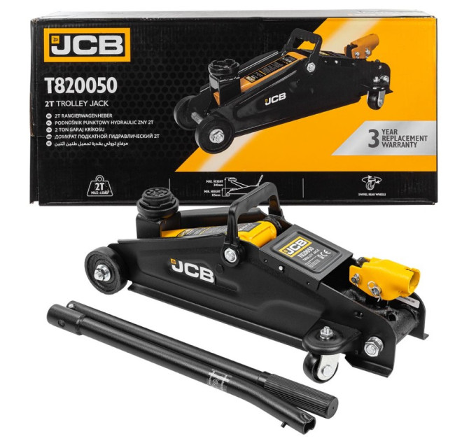 Домкрат підкатний гідравлічний (135-340 мм) 2т JCB Tools JCB-T820050