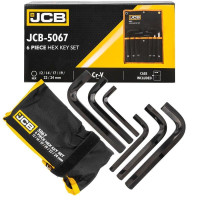 Haбіp Г-подіб. ключів HEX 6 пр. (12-24 мм) в чохлі JCB Tools JCB-5067