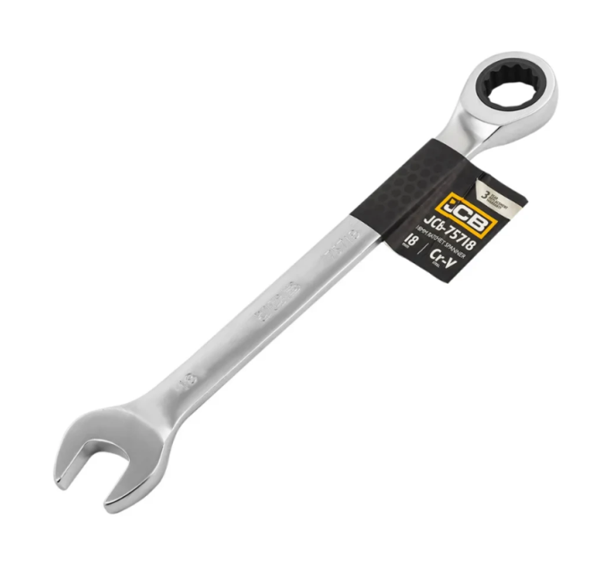 Ключ гайковий з тріскачкою 18 мм JCB Tools JCB-75718