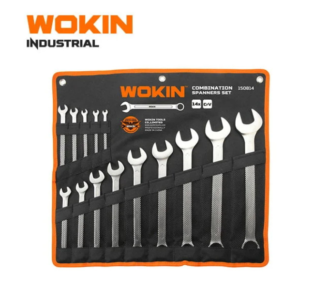 Набір комбінованих ключів 14 пр. в чохлі WOKIN WK-150814