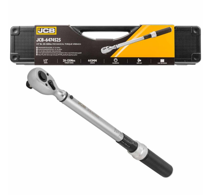 Динамометричний ключ 1/2" (20-120 Нм) JCB Tools JCB-6474525