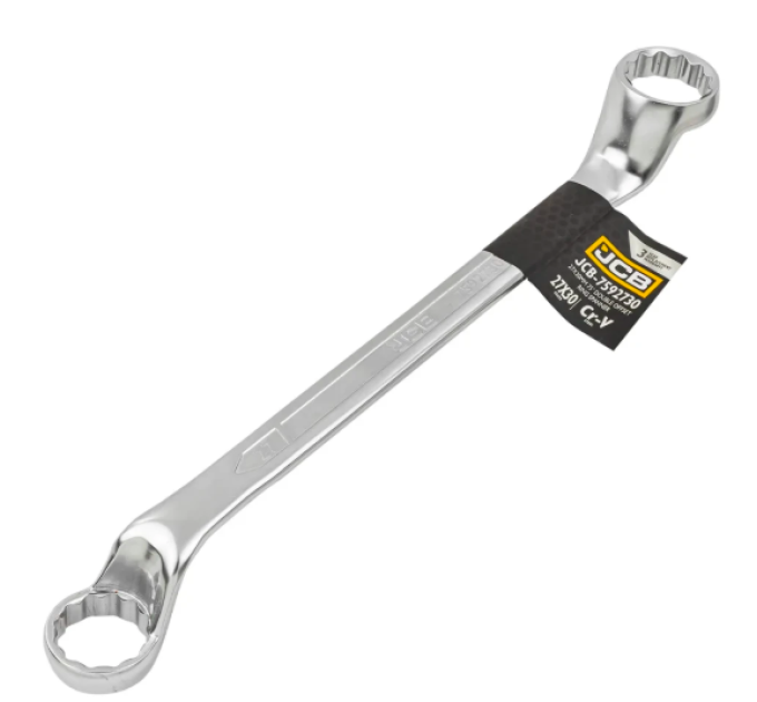 Ключ накидний відігнутий на 75 градусів 27х30 мм JCB Tools JCB-7592730