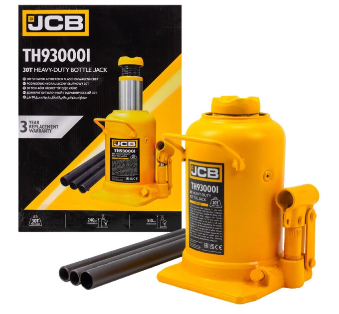 Домкрат пляшковий (240-510 мм) 30т JCB Tools JCB-TH930001