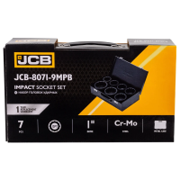 Набір головок ударних в металевому кейсі 7 од. 1'' (12-гр.) (46-75 мм) JCB Tools JCB-8071-9MPB