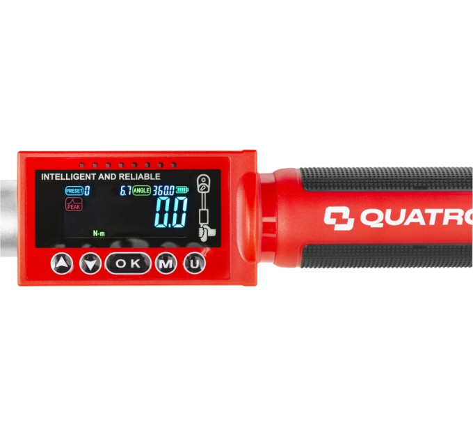 Динамометричний ключ цифровий 1/2" 6.8-135 Нм з вимірюванням кута QUATROS QS56135