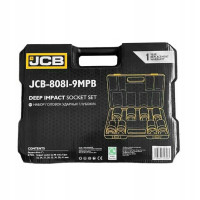 Набір головок ударних глибоких 8 од. 1'' (12-гр.)  JCB Tools JCB-8081-9MPB