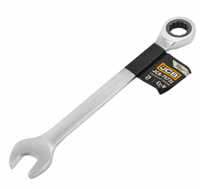 Ключ гайковий з тріскачкою 21 мм JCB Tools JCB-75721