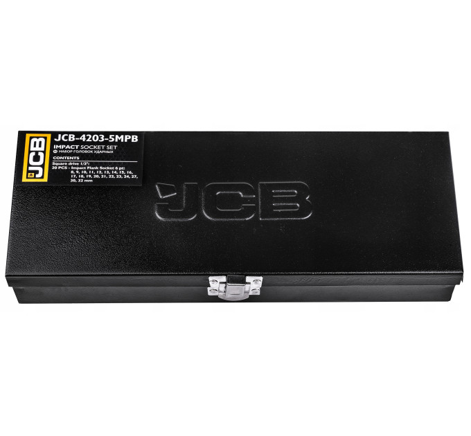 Набір головок ударних в металевому кейсі 20 од. 1/2" (6-гр.) JCB Tools JCB-4203-5MPB