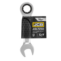 Ключ гайковий короткий з тріскачкою 13 мм JCB Tools JCB-757S13
