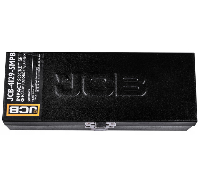 Набір головок ударних в металевому кейсі 12 од. 1/2" (6-гр.) JCB Tools JCB-4129-5MPB