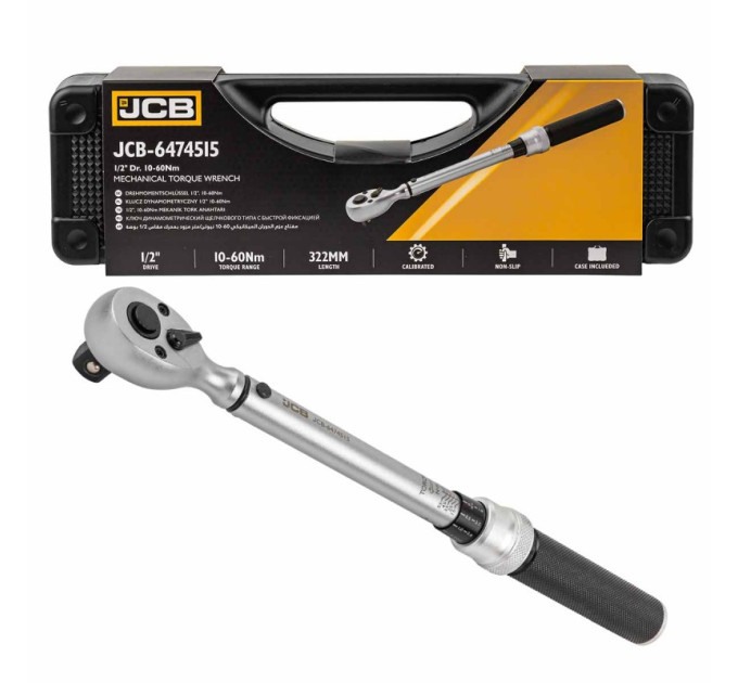 Динамометричний ключ 1/2" (10-60 Нм) JCB Tools JCB-6474515