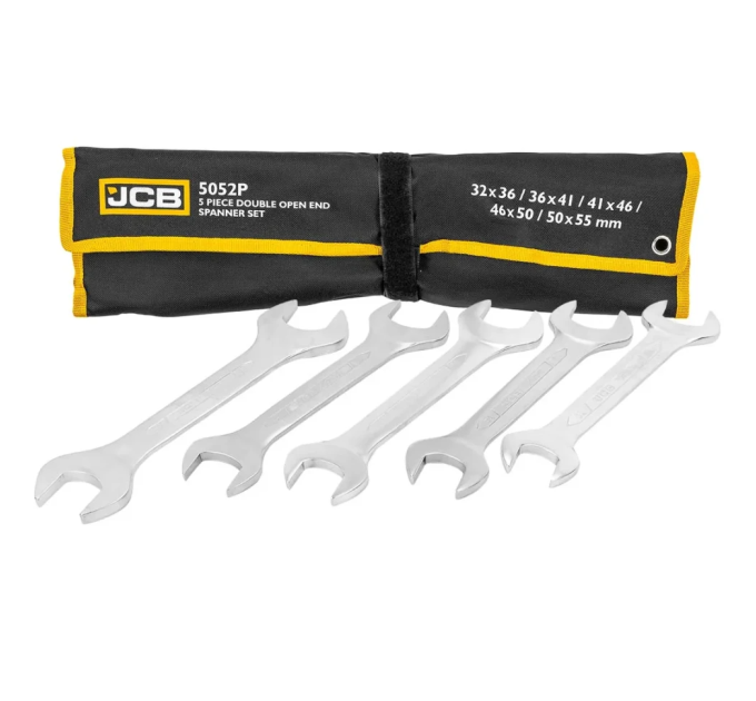 Набір ріжкових ключів в чохлі 5 пр. (32-55 мм) JCB Tools JCB-5052P