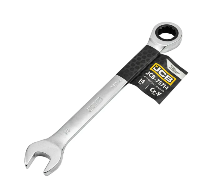Ключ гайковий з тріскачкою 14 мм JCB Tools JCB-75714