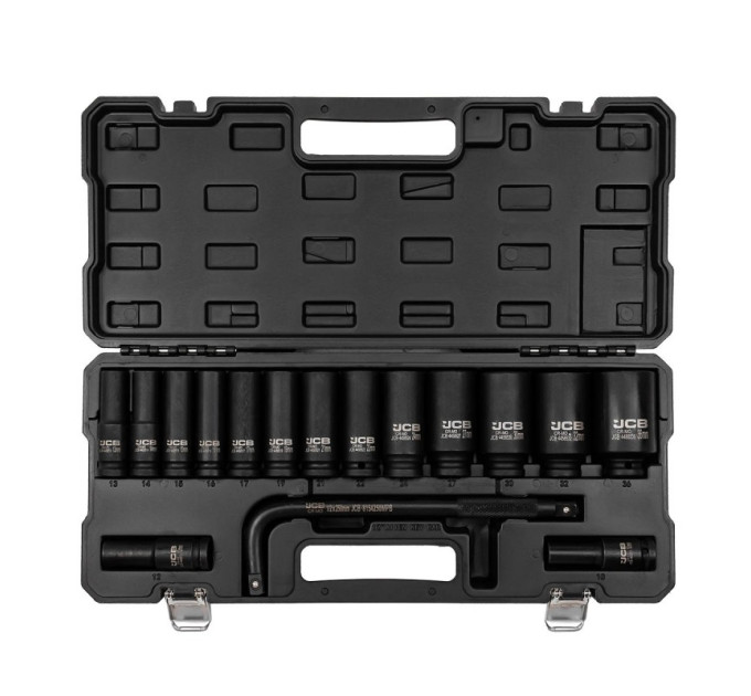 Набір головок ударних глибоких 16 од. 1/2'' (6-гр.) JCB Tools JCB-4166A-5MPB