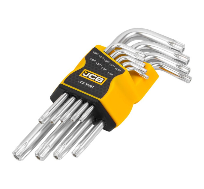 Haбіp Г-подіб. ключів з отвором TORX 9 пр. (T10H-T50H) JCB Tools JCB-5098T