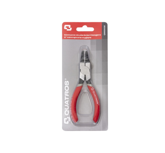 Кліщі для стопорних кілець 5" внутрішні зігнуті QUATROS QS53002