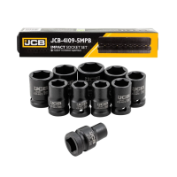 Набір головок ударних в металевому кейсі 10 од. 1/2'' (6-гр.) (10-24 мм) JCB Tools JCB-4109-5MPB