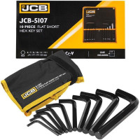 Haбіp Г-подіб. ключів HEX 10 пр. (6-22 мм) в чохлі JCB Tools JCB-5107