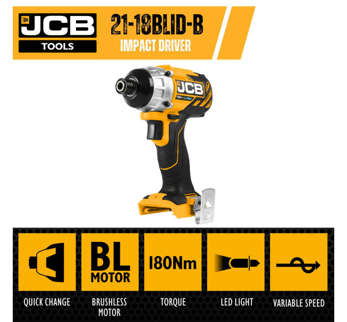 Акумуляторний гвинтоверт JCB Tools JCB-18BLID-B-E