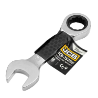 Ключ гайковий короткий з тріскачкою 18 мм JCB Tools JCB-757S18