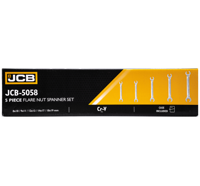 Набір розрізних ключів в чохлі 5 пр. JCB Tools JCB-5058P (JCB-5058)