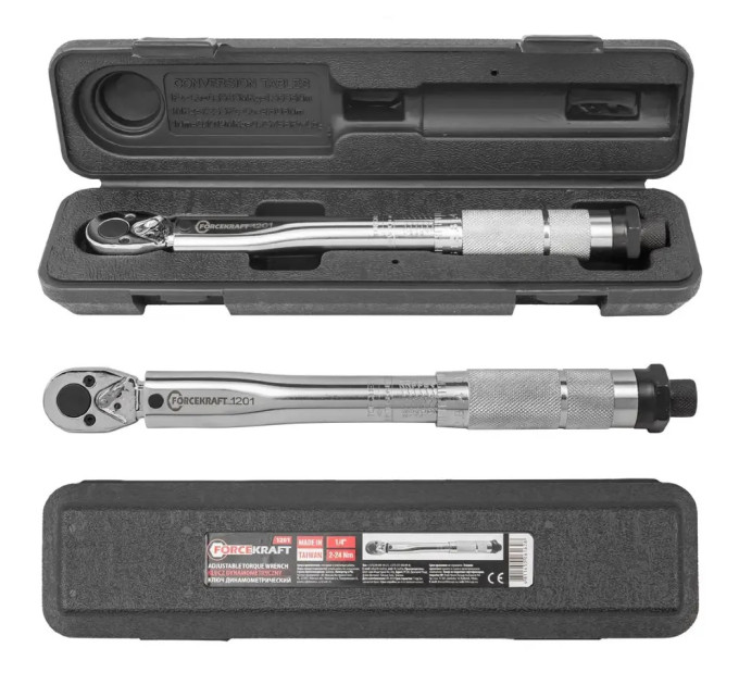 Динамометричний ключ 1/4" (2-24 Нм) FORCEKRAFT FK-1201