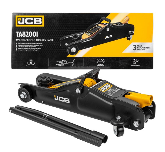 Домкрат підкатний гідравлічний низькопрофільний ( 85-330 мм) 2т JCB Tools JCB-TA82001