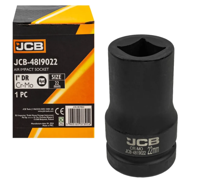 Головка торцева ударна для футорки 1" 22 мм (4-гр.) JCB Tools JCB-4819022