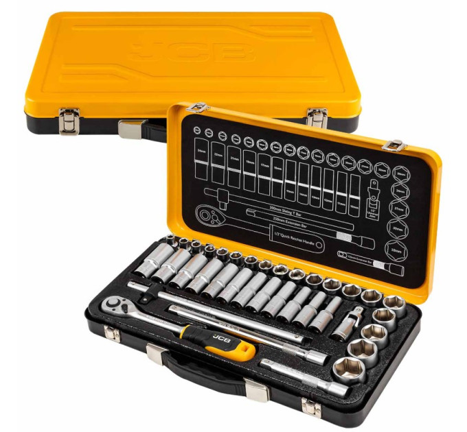 Набір інструменту комбінований 36 пр. 1/2" (6-гр.) (8-32 мм) JCB Tools JCB-4362M