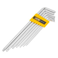 Набір Г-подіб. ключів екстра довгих з отвором TORX 7 пр. (T10H-T40H) JCB Tools JCB-5071TXL Набір Г-подіб. ключів екстра довгих з отвором TORX 7 пр. (T10H-T40H) JCB Tools JCB-5071TXL