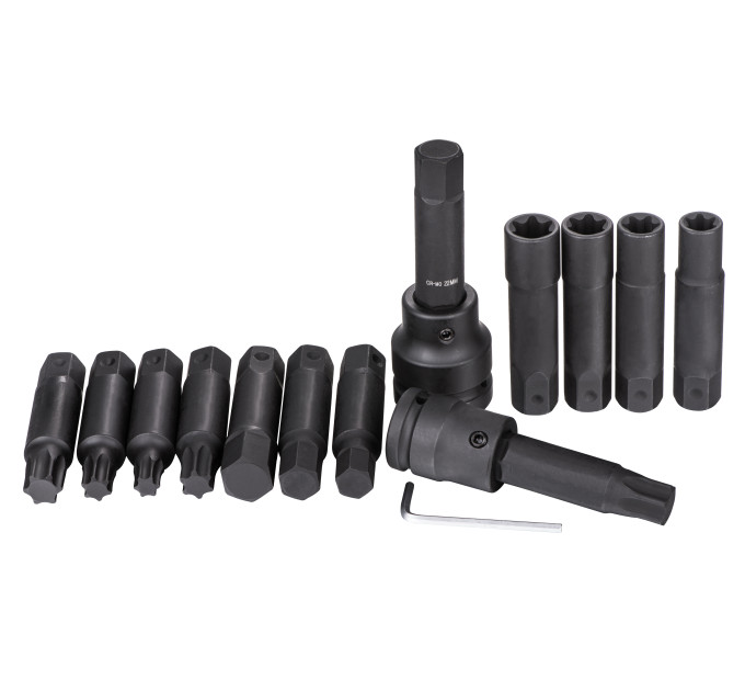 Набір ударних біт та головок 3/4" & 1" (16 предм.) QUATROS QS50472