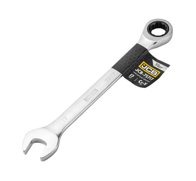 Ключ гайковий з тріскачкою 17 мм JCB Tools JCB-75717
