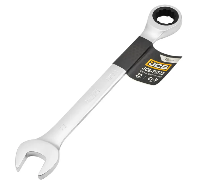 Ключ гайковий з тріскачкою 22 мм JCB Tools JCB-75722