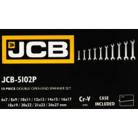 Набір ріжкових ключів в чохлі 10 пр. (6-27 мм) JCB Tools JCB-5102P