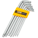 Haбіp Г-подіб. ключів подовжених з отвором TORX 7 пр. (T10H-T40H) JCB Tools JCB-5071TL