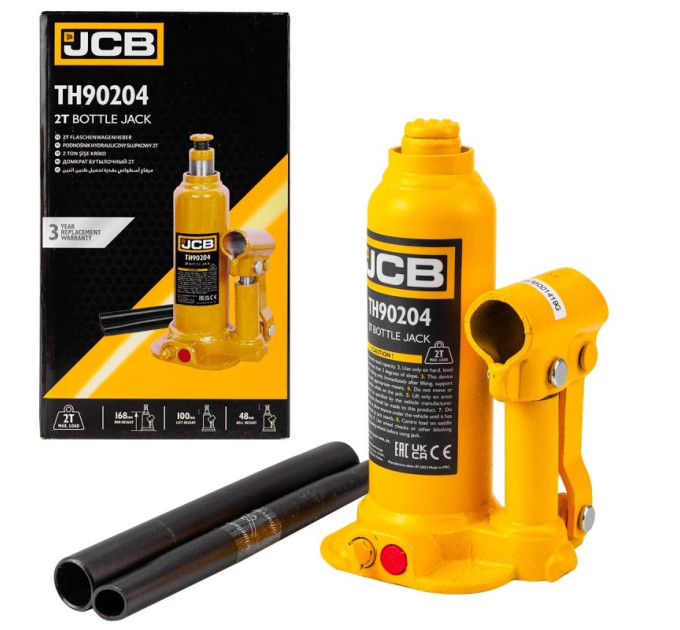 Домкрат пляшковий (168-268 мм) 2т JCB Tools JCB-TH90204
