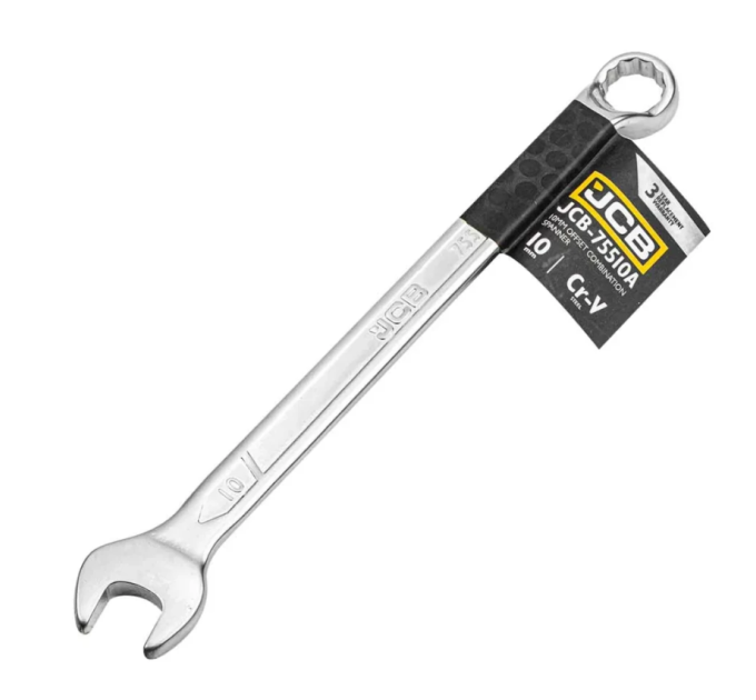 Ключ ріжково-накидний 10 мм відігнутий на 75 градусів JCB Tools JCB-75510A