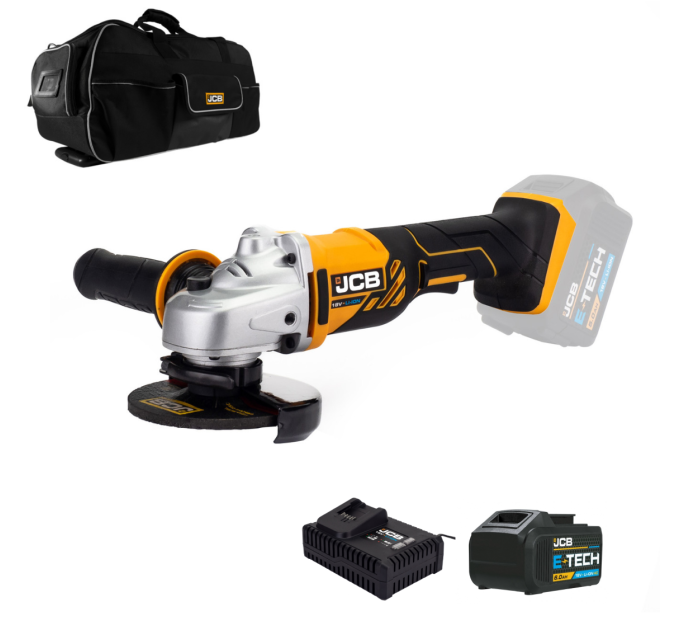 Акумуляторна шліфмашина (КШМ) з комплектом JCB Tools JCB-18AG-5BG-E