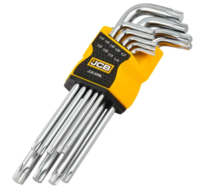 Haбіp Г-подіб. ключів подовжених TORX 9 пр. (T10-T50) JCB Tools JCB-5098L