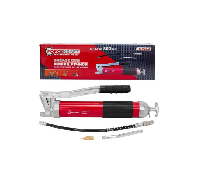 Шприц для нагнітання густого мастила ручний 800 мл. FORCEKRAFT FK-07043GAT