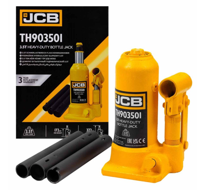 Домкрат пляшковий (172-372 мм) 3,5т JCB Tools JCB-TH903501