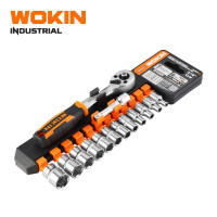 Набір інструменту з тріскачкою та головками 1/4″ 14 пр. (4–14 мм) WOKIN WK-154810
