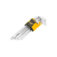 Набір Г-подіб. ключів довгих з кулею HEX 9 пр. (1,5 мм-10 мм) JCB Tools JCB-5093LB