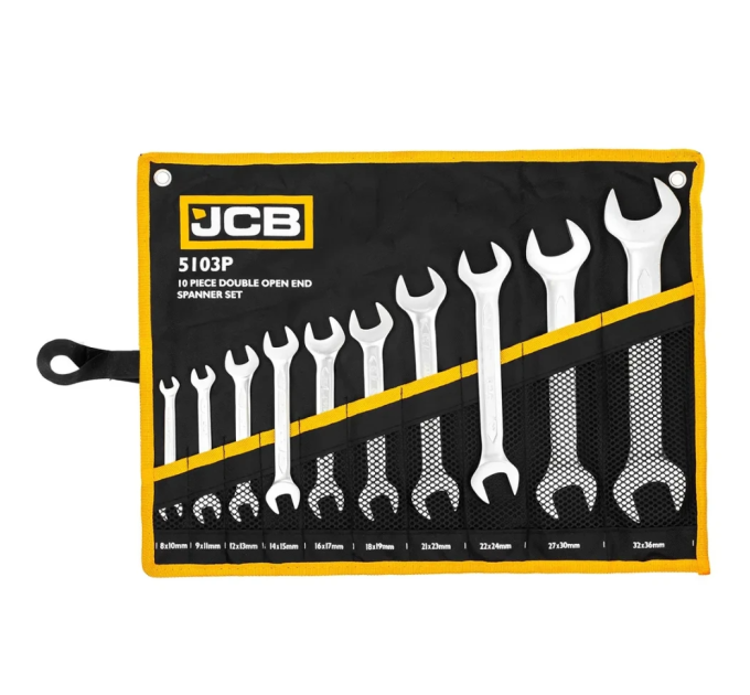 Набір ріжкових ключів в чохлі 10 пр. (8-36 мм) JCB Tools JCB-5103P